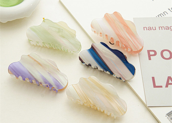 Magic cloud color gradient 8cm large acetic acid hair clip shark hairpin accessories hair catch