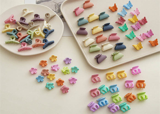 Resin Summer baby girls flower Morandi girls hair square shark clip accessories Ins back head clip fascinator