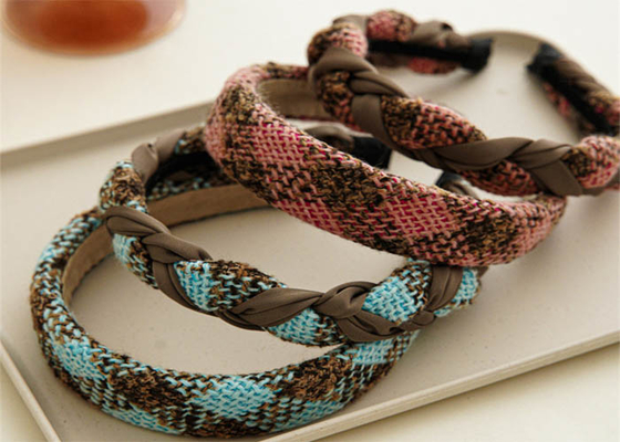 GLH017 Non-slip premium hair accessories knitted twist high cranial pressure headband