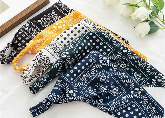 vintage hair bands triangle wrap head women's hair corset elastic cloth headband manufacturers supply