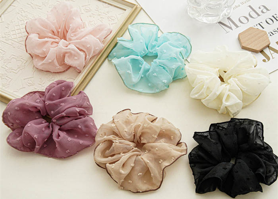 Summer ball mesh gauze art scrunchies large hair hoop headpiece ins kids girls hair rope headpiece accessories