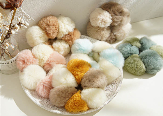 Plush fur hair hoop tie scrunchies hair rope Korea Ins head rope decorative hair accessories hair red headwear wholesale