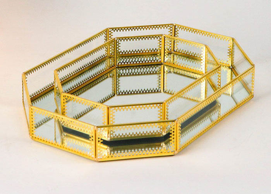 Custom logo dresser ornaments storage tray Nordic ins glass artifact cosmetics box wholesale