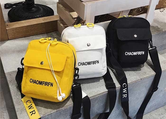 travel phone cosmetics Canvas bag tide Korean creative OEM logo crossbody bag student shoulder bag girl satchel
