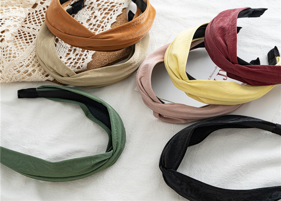 GLH008 Vintage solid color leather pu headbands cross hair hoop pressure hair out online celebrity headwear