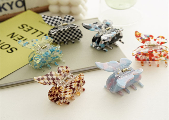 Acetic acid animal butterfly shape girls clip hair clipper temperament hair accessories