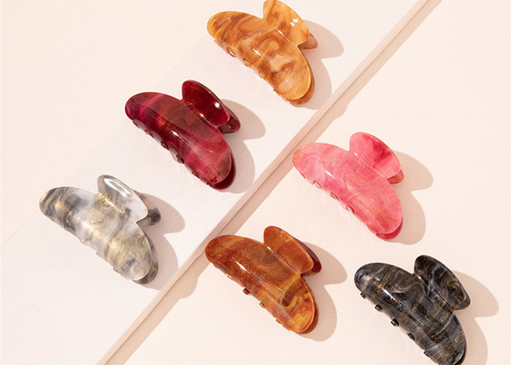 Acrylic girls ins star hair clip accessories colorful cross-border women's ponytail clip headwear OEM logo
