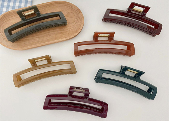 Ins resin Chestnut Brown Jelly grab large hair tray hair clip back of head clip shark clip hair accessories