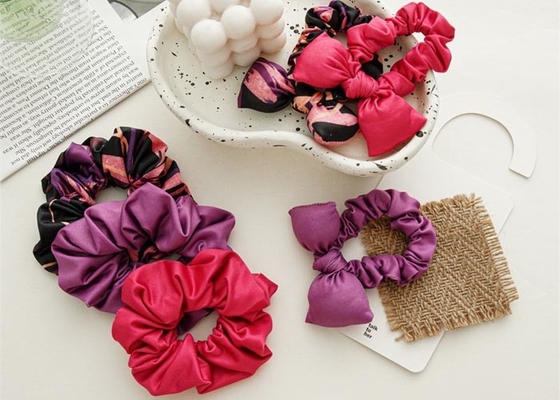 Autumn/winter cross-bow PP cotton kids hair bands elastic scrunchie women's ponytail corset scrunchie