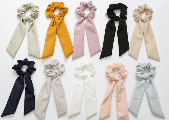 Japan Korea streamer headband solid color knot tassel head ring hair accessories manufacturers wholesale