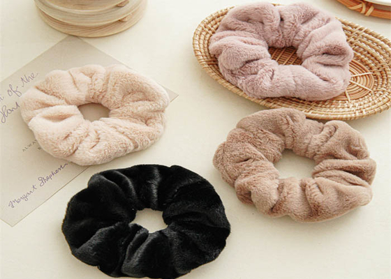 Autumn winter fur small rabbit hair colic hair accessories coffee black tie head rope spot wholesale