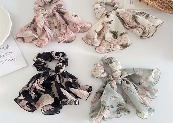 New fashion large flower bow collar headpiece Japanese Korean high sense fabric headpiece floral scrunchie accessories