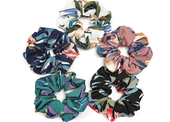 Summer big flower fabric art fat bowel scrunchie lady hair rope intestine accessories Yiwu headdress
