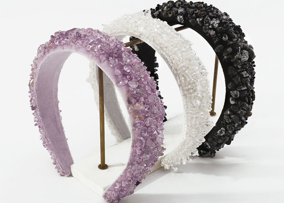 Europe United States fashion Baroque crystal heavy industry beaded irregular gravel headbands luxury accessories