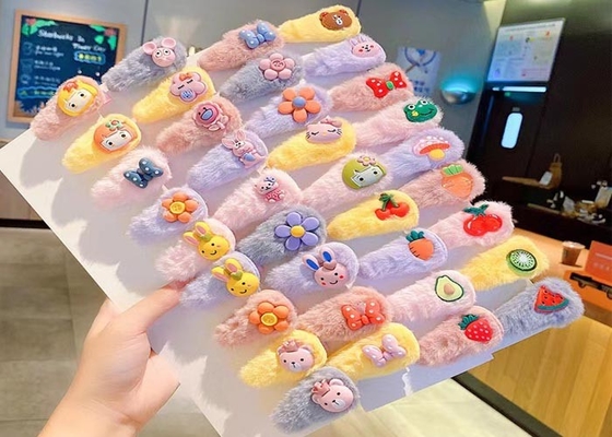 kids plush hair clip Hair accessories Baby cute hair bb hair clip Girl princess hair accessories
