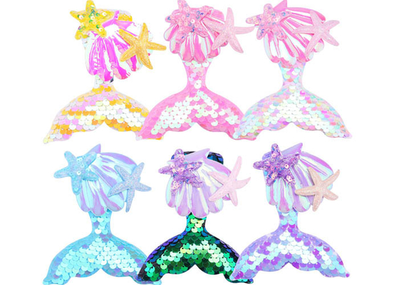 Cartoon mermaid tail Hairpin girl fresh hairpin Edge clip kids sequin bangs hairpin clip