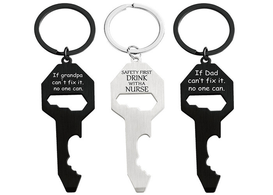 Key chain pendant Multifunctional Bottle opener screwdriver wrench Father's Day Christmas holiday gift key chain