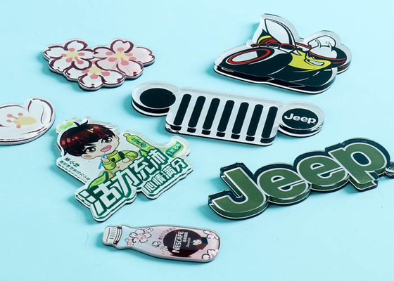 Fashion gift acrylic refrigerator stickers UV full color printing logo design novel magnetic refrigerator stickers