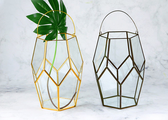 Glass lantern copper artfact large size wind lamp spot glass retro candle holder decoration horselight floor hand