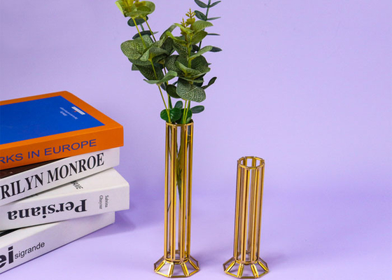 Home candle holder Nordic Romantic copper glass artifact decoration accessories flower vase