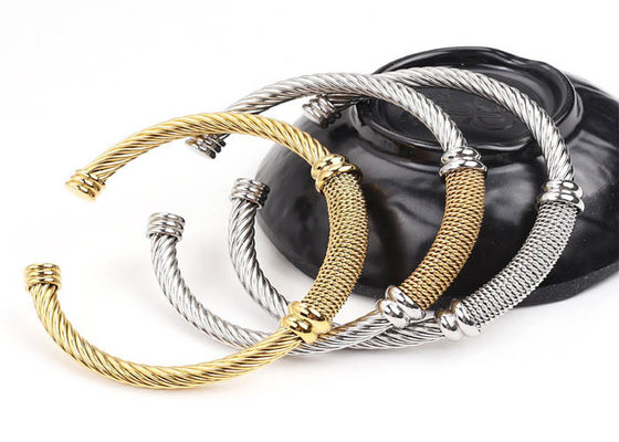 Cable opening bracelet stainless steel rope type C adjustment unisex model spot bracelet wholesale