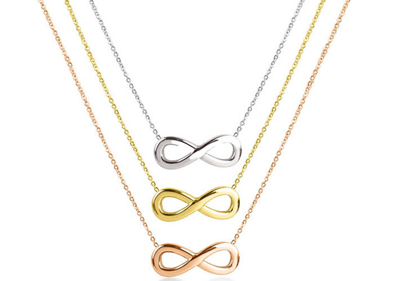 8 necklace female gold-plated rose gold color birthday gift ornaments unlimited symbol titanium steel accessories