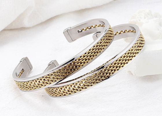 C-shaped fashion titanium steel chain bracelet 18k gold women's jewelry wholesale stainless steel jewelry accessories