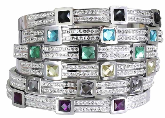 Titanium steel bracelet diamond fashion stainless opening buckle bracelet female hand decoration full drill bracelet