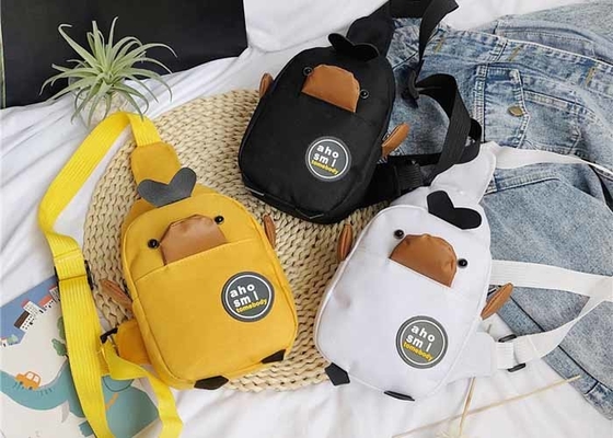Summer chicken canvas bags kids purse chest bag red duck Fanny pack canvas OEM logo picture shoulder crossbody bag