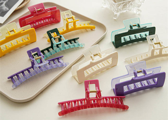 Double sided pp shark hair clip large thin women girls head clip accessories OEM logo