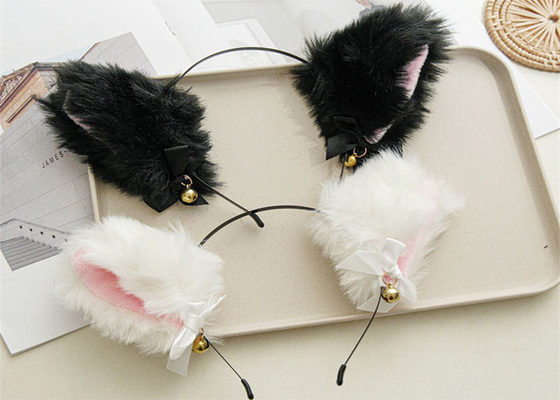 GLH058 Kitty cat ears girl headband Little wild cat headdress bell cute headband sweet cool accessories