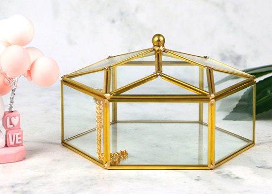 Glass lipstick Cosmetic storage box Clear glass jewelry storage box window display Skincare dustproof storage box