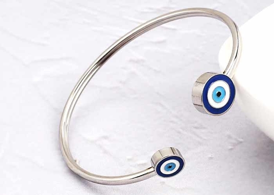 Titanium steel Demon Eye bracelet custom package logo material drip oil processing hand polishing accessories